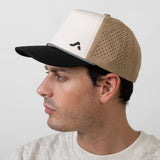 Onda Shoreline Water‑Repellent Canvas Cap – White/Beige