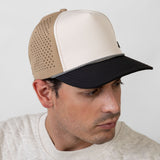Onda Shoreline Water‑Repellent Canvas Cap – White/Beige