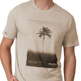 ONDA Men’s Tropic Shade T‑Shirt – White, Enzyme-Washed Cotton