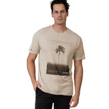 ONDA Men’s Tropic Shade T‑Shirt – White, Enzyme-Washed Cotton