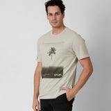 ONDA Men’s Tropic Shade T‑Shirt – White, Enzyme-Washed Cotton