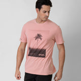 ONDA Men’s Tropic Shade T‑Shirt – Salmon, Enzyme-Washed Cotton