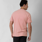 ONDA Men’s Tropic Shade T‑Shirt – Salmon, Enzyme-Washed Cotton